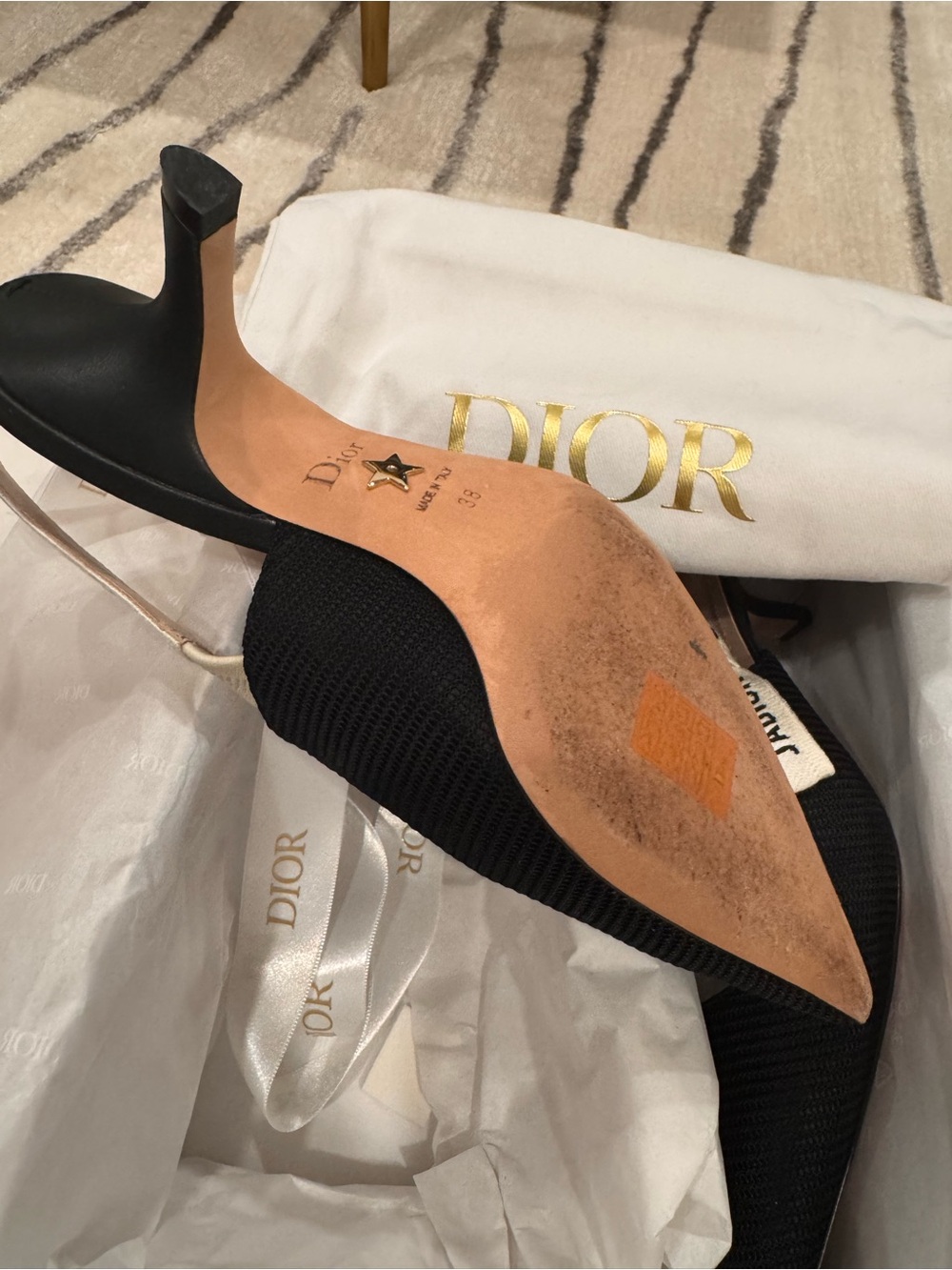 💯 % Authentic Women Dior J'adior Technical Slingback Pump- full set - Picture 4 of 15